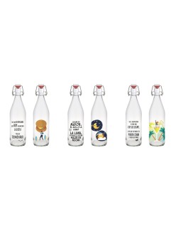 Glas-Flasche La Mediterránea Glas 1 L (12 Stück)