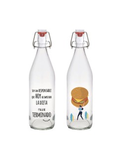 Glas-Flasche La Mediterránea Glas 1 L (12 Stück)