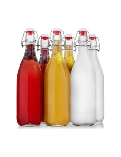 Glas-Flasche La Mediterránea Glas 1 L (12 Stück)