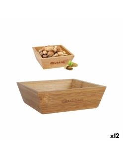 Ciotola per Aperitivi Quttin Bambù 16 x 16 x 5 cm (12 Unità)