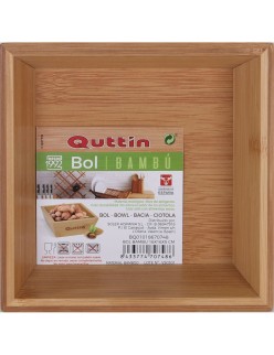 Ciotola per Aperitivi Quttin Bambù 16 x 16 x 5 cm (12 Unità)