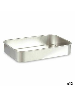 Plat à gratin Kinvara 100150 Argenté Aluminium 31 x 5,5 x 21,5 cm (12 Unités)