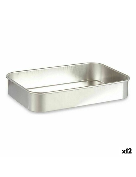 Plat à gratin Kinvara 100150 Argenté Aluminium 31 x 5,5 x 21,5 cm (12 Unités)
