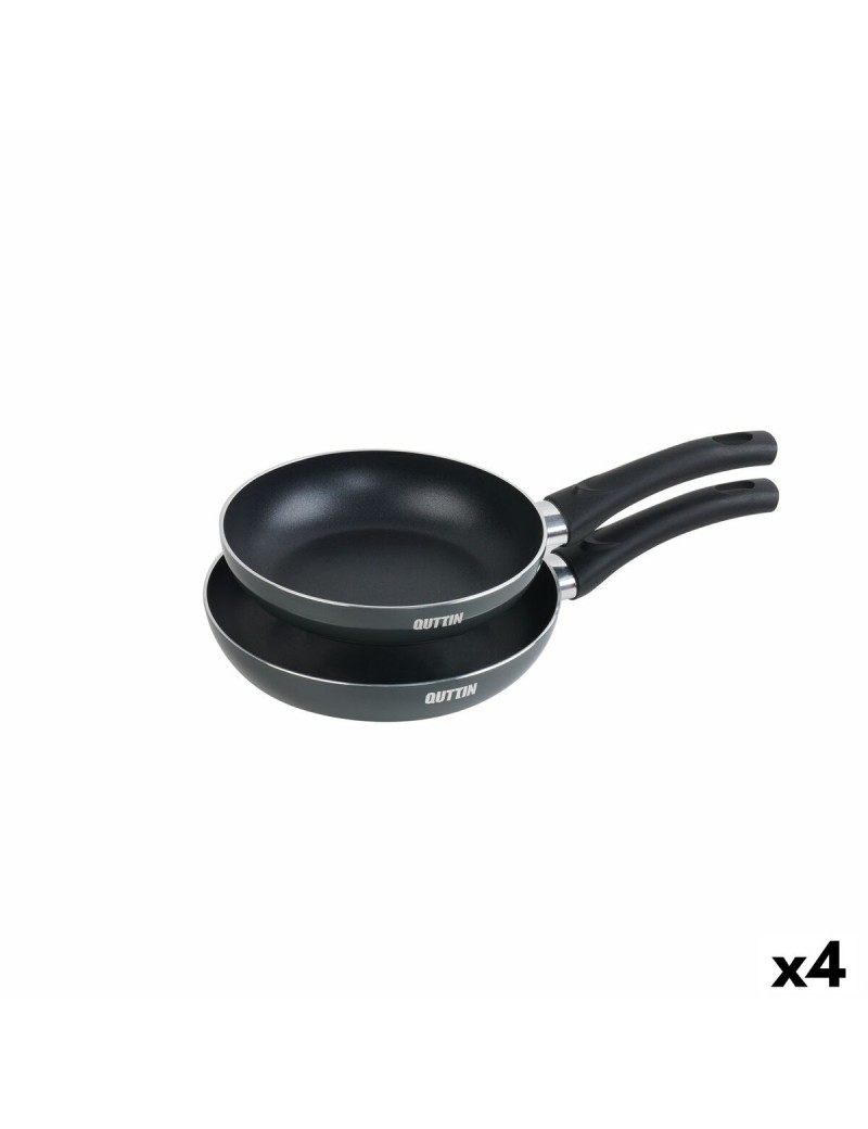 Set de Sartenes Quttin Aluminio 24 cm 2 Piezas (4 Unidades)