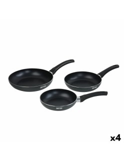 Set de Sartenes Quttin Aluminio 24 cm 3 Piezas (4 Unidades)
