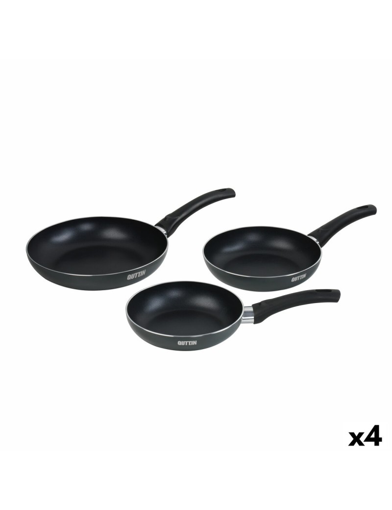 Set de Sartenes Quttin Aluminio 24 cm 3 Piezas (4 Unidades)