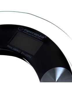Balança digital para casa de banho Esperanza EBS008K Preto Vidro
