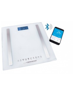 Bilancia Digitale da Bagno Esperanza EBS016W Bianco Vetro Vetro Temperato Vetro temperato (1 Pezzi)