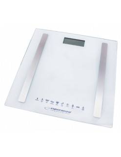 Balance Numérique de Salle de Bain Esperanza EBS016W Blanc verre Verre trempé (1 Pièce)