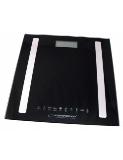 Bilancia Digitale da Bagno Esperanza EBS016K Nero Vetro Vetro Temperato Vetro temperato 180 kg (1 Pezzi)