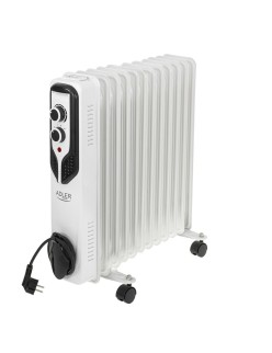 Radiador de Aceite Adler AD 7817 Blanco Negro 2500 W