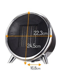 Termoventilador Portátil Adler AD 7742 Negro Plata 1500 W