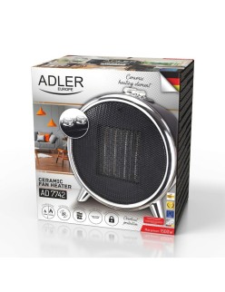 Termoventilador Portátil Adler AD 7742 Negro Plata 1500 W