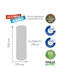 Thermosflasche Rotpunkt grün