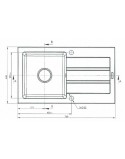 Lavello a Una Vasca Maidsinks 76 x 44 cm Grigio