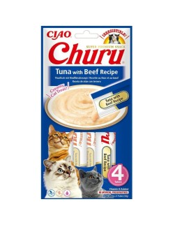 Collation pour Chat Inaba Churu 4 x 14 g Thon Veau