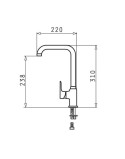 Mischbatterie Pyramis SILVIO Metall