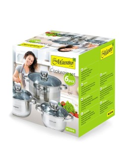 Casseruole Feel Maestro MR-2220-6L Argentato Acciaio 6 Pezzi