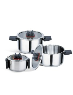 Casseruole Feel Maestro MR-3531-6 Nero Acciaio 6 Pezzi