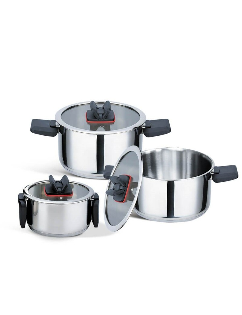 Casseruole Feel Maestro MR-3531-6 Nero Acciaio 6 Pezzi