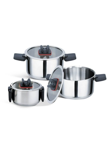 Casseruole Feel Maestro MR-3531-6 Nero Acciaio 6 Pezzi