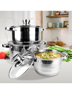 Casseroles Feel Maestro MR-2220-6L Argenté Acier 6 Pièces