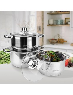 Cacerolas Feel Maestro MR-2020-6M Plateado