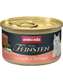Katzenfutter Animonda Vom Feinsten Mousse Salmon y Aves Lachsfarben Fisch Vögel 85 g