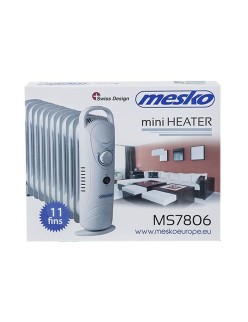 Radiador de Aceite Mesko MS7806 Blanco 1200 W