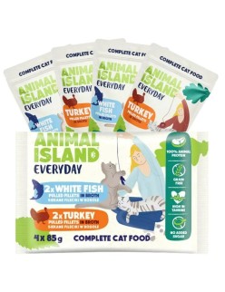 Comida para gato ANIMAL ISLAND Turkey 4 x 85 g