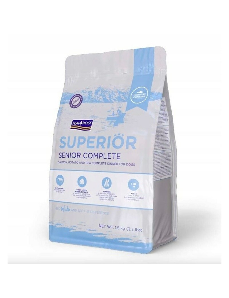 Pienso FISH4DOGS Superior Senior Complete Medium Salmon Salmón 1,5 Kg