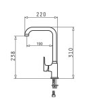 Kitchen Tap Pyramis 090 923 138 Vanille