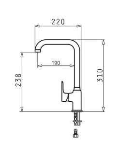 Kitchen Tap Pyramis 090 923 138 Vanille