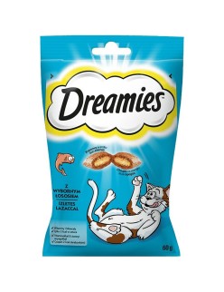Snack para Gatos Dreamies Golosinas Salmón 60 L 60 g