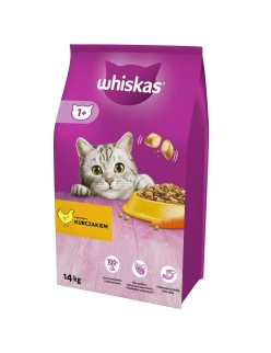 Comida para gato Whiskas   Adulto Pollo Vegetal 14 Kg