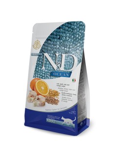 Comida para gato Farmina N&D OCEAN Adulto Naranja Bacalao 1,5 Kg