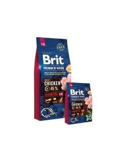 Futter Brit Premium by Nature Senior L+XL Senior Apfel Huhn Mais 15 kg