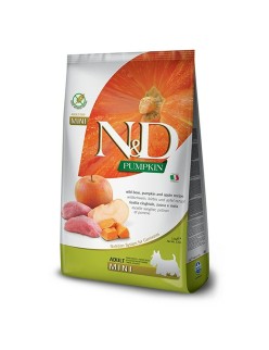 Futter Farmina N&D Erwachsener Apfel Rindfleisch Kürbis Wildschwein 2,5 kg