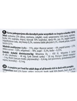 Comida húmeda Dolina Noteci Premium Pato 400 g