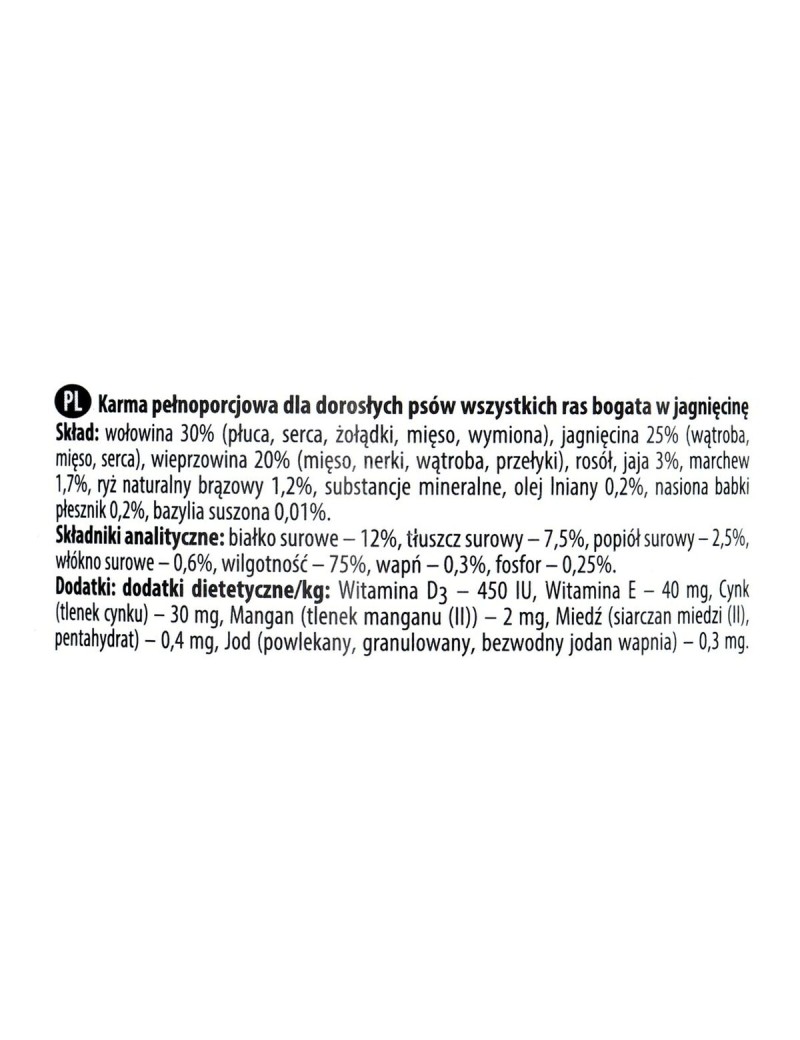 Nassfutter Dolina Noteci Premium Lamm 400 g