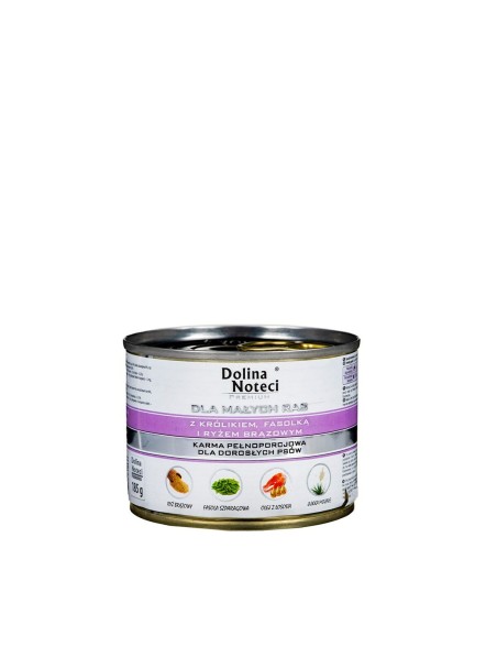 Comida húmeda Dolina Noteci Premium Arroz Judías Verdes Conejo 185 g