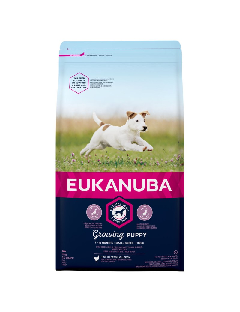 Futter Eukanuba Growing Puppy Small Breed Welpe/Junior Huhn 3 Kg