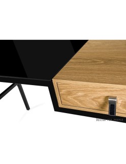 Schreibtisch Unique LESTE JSBG-142-1 Schwarz Stahl 120 x 76 x 60 cm