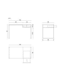 Schreibtisch Unique LESTE JSBG-142-1 Schwarz Stahl 120 x 76 x 60 cm