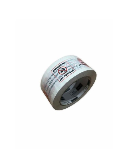 Adhesive Tape Taśma STOP White Red
