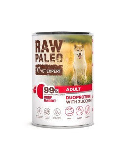 Nassfutter VETEXPERT RAW PALEO Rind und Kalbfleisch 400 g