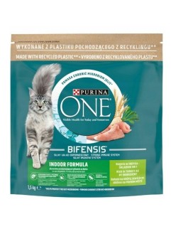 Aliments pour chat Purina One Bifensis Indoor Formula Dinde 1,5 Kg