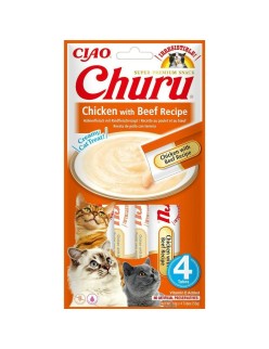 Collation pour Chat Inaba Churu 4 x 14 g Poulet Veau
