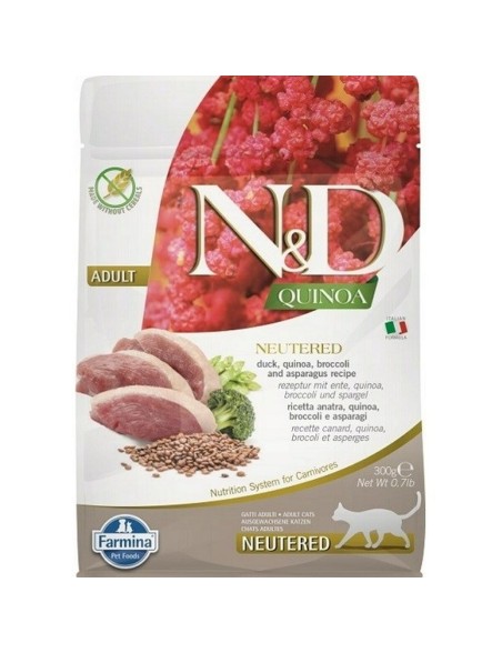 Cat food Farmina N&D Quinoa Adult Duck Broccoli 300 g