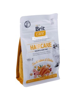 Katzenfutter Brit Care Grain Free Haircare Healthy & Shiny Coat Erwachsener Huhn Lachsfarben 400 g